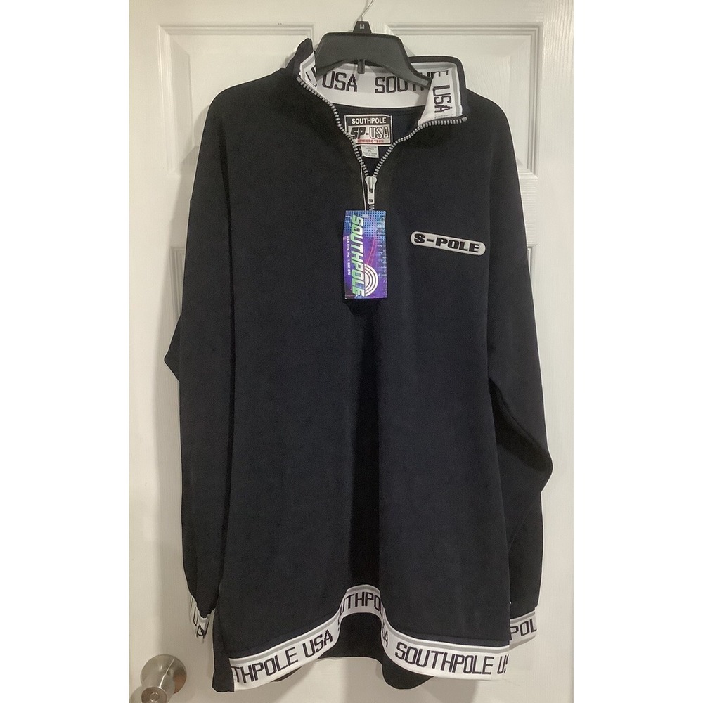 Southpole Sweater Mens X L Vintage 3/4 Zip Pullover Long Sleeve